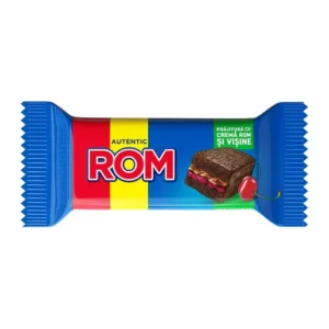 ROM Dark Chocolate Covered Sponge Cake Prajitura w/ Sour Cherry, 35g