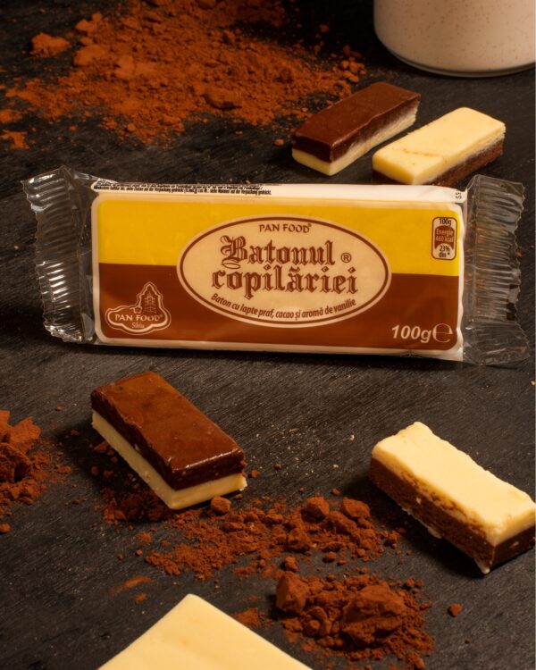 Batonul Copilariei Childhood Chocolate Bar, Cocoa and Vanilla 100g - Image 2