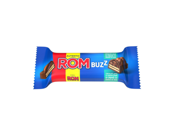 ROM Buzz Milk Chocolate Wafer with Rum Creme 50g