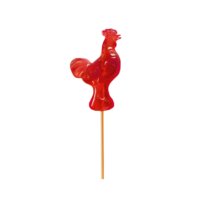 Hand Poured Rooster Shaped Lollipop 18g