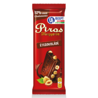 Piros Mogyorós Red Hazelnut Dark Chocolate Bars, 80g